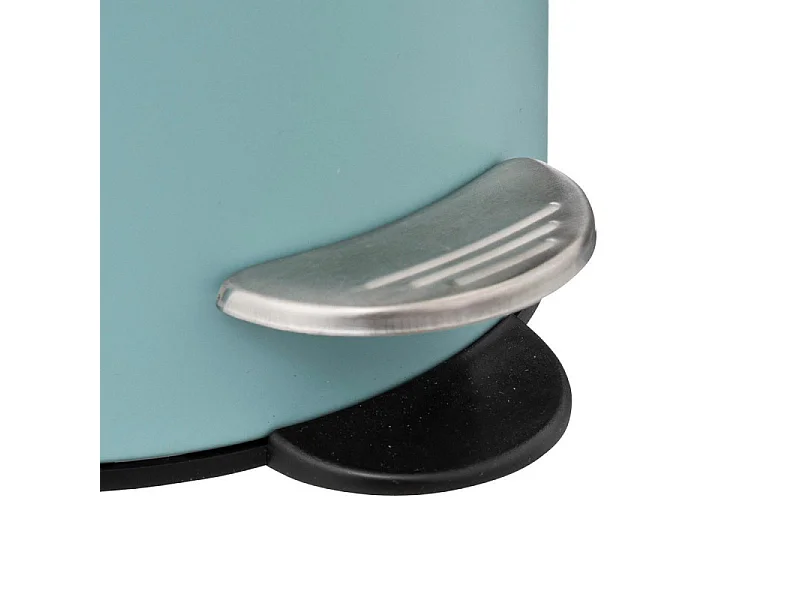 Poubelle de salle de bain en métal Bleu artic Soft Close 3 L