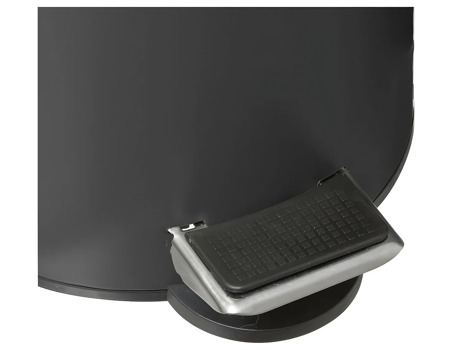 Cubo de Basura de Baño de Metal Gris y Bambú 3L con Cierre Suave y Silencioso