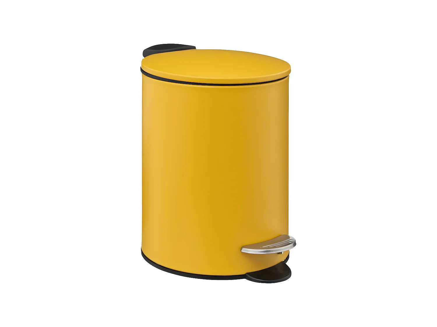 Poubelle de salle de bain en métal Jaune Soft Close 3 L