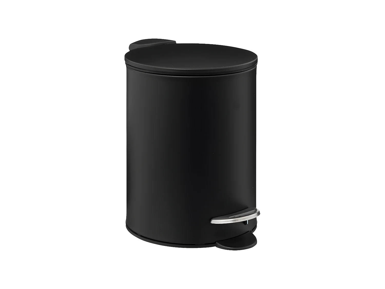 Poubelle de salle de bain en méta Noir Soft Close 3 L