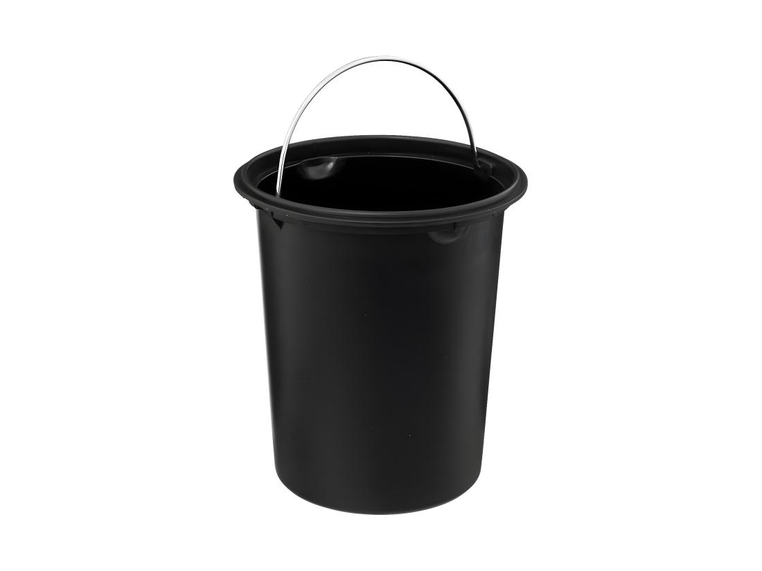 vente unique Poubelle de salle de bain en méta Noir Soft Close 3 L