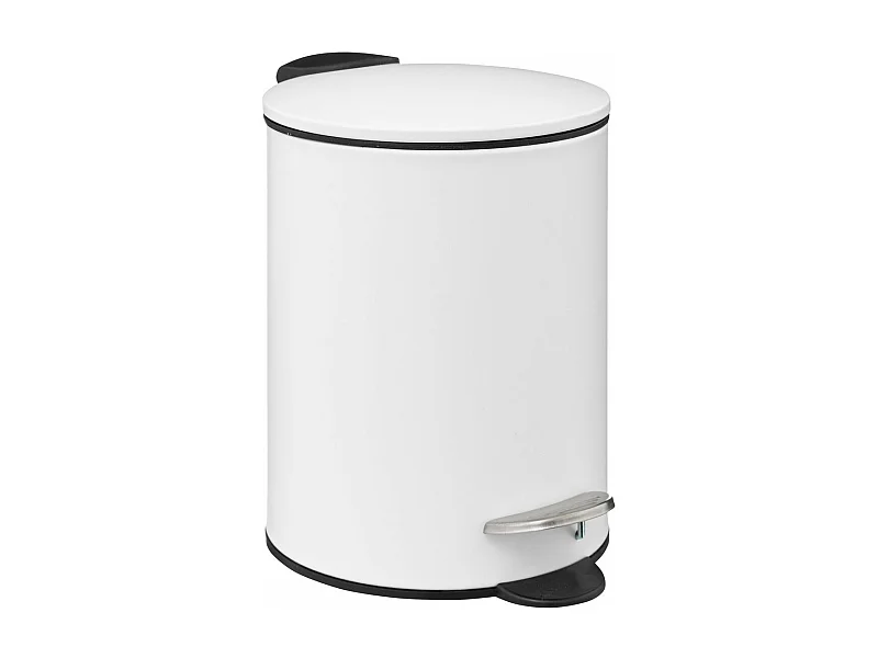 Poubelle de salle de bain en métal Blanc Soft Close 3 L