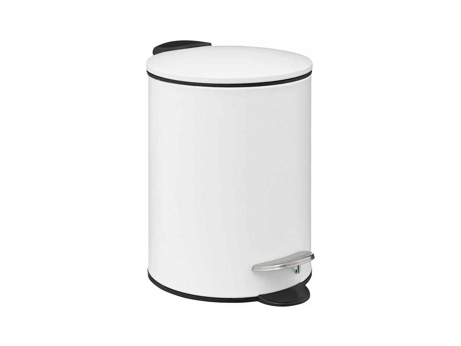 Poubelle de salle de bain en métal Blanc Soft Close 3 L