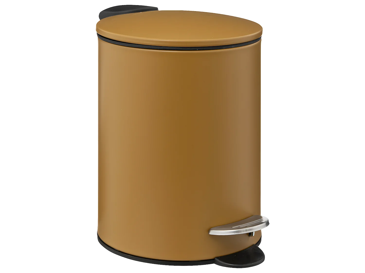 Poubelle de salle de bain en métal Marron malt Soft Close 3 L
