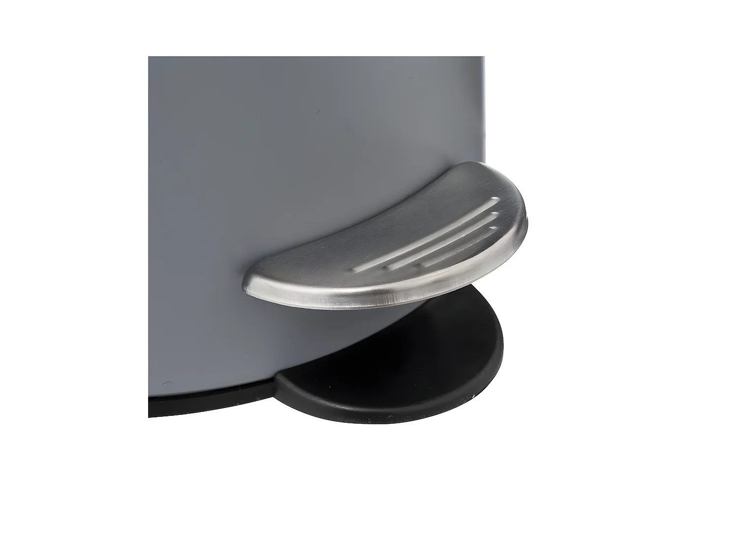 Poubelle de salle de bain en métal Gris Soft Close 3 L