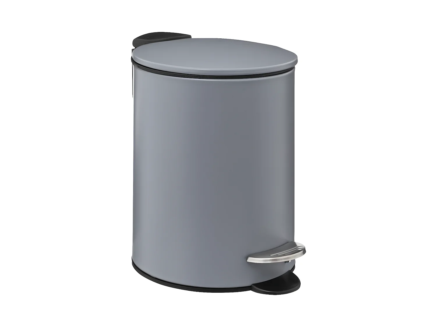 Poubelle de salle de bain en métal Gris Soft Close 3 L