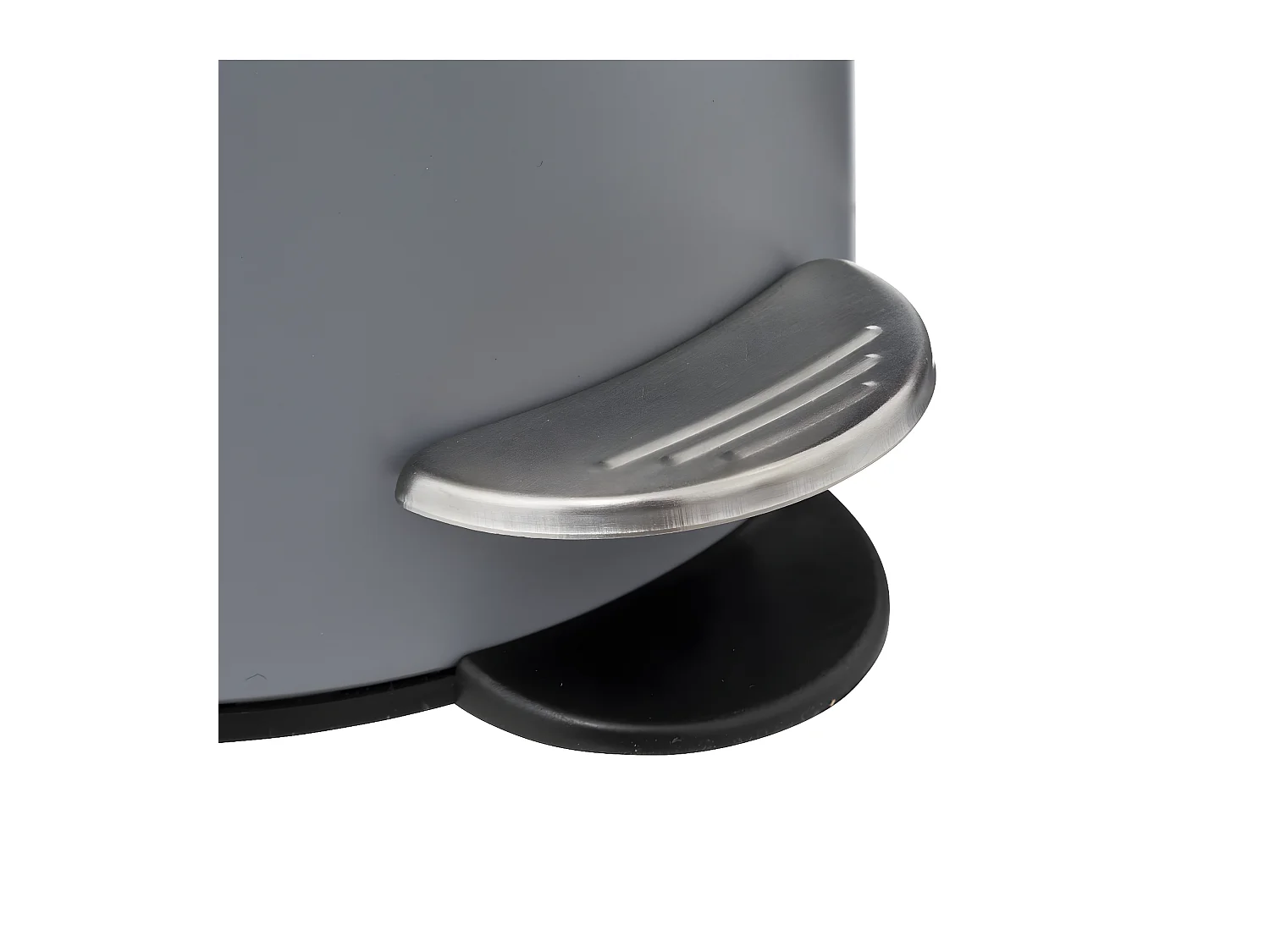 Poubelle de salle de bain en métal Gris Soft Close 3 L