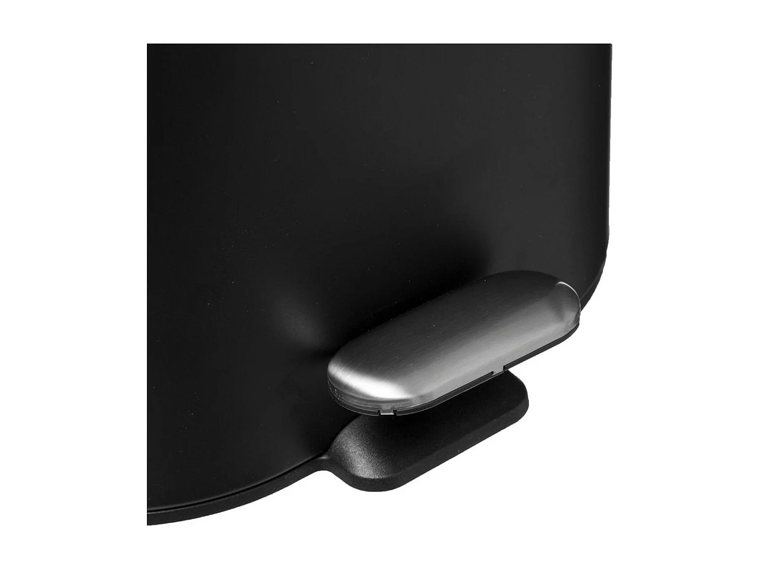 Poubelle de salle de bain en métal Noir Soft Close 6 L