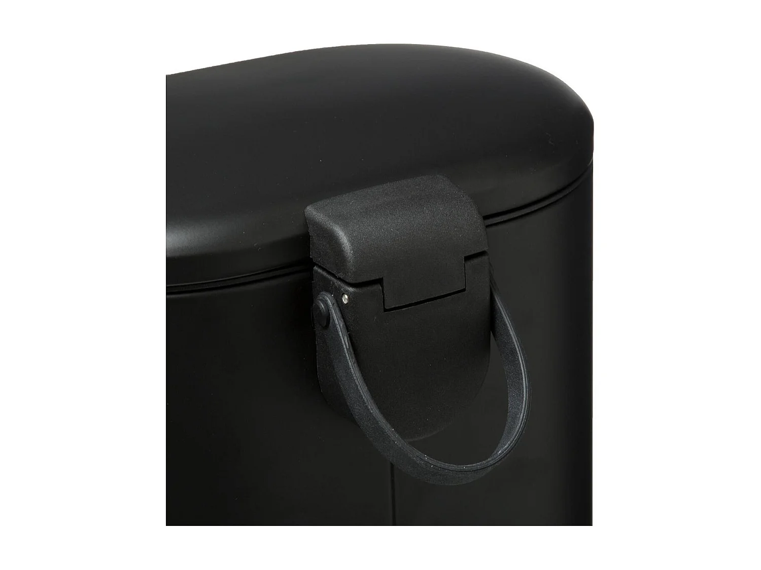Poubelle de salle de bain en métal Noir Soft Close 6 L