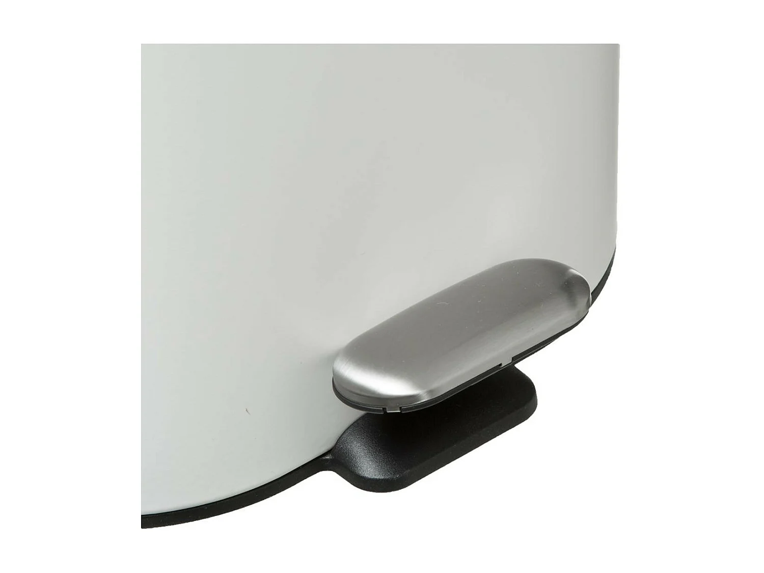 Poubelle de salle de bain en métal Blanc Soft Close 6 L