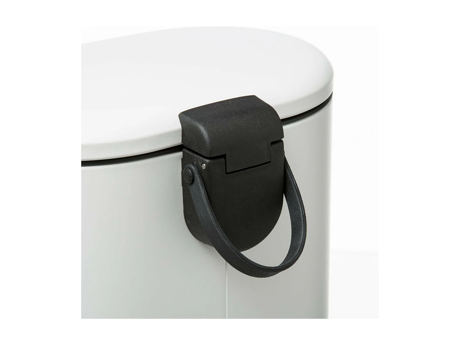 Poubelle de salle de bain en métal Blanc Soft Close 6 L