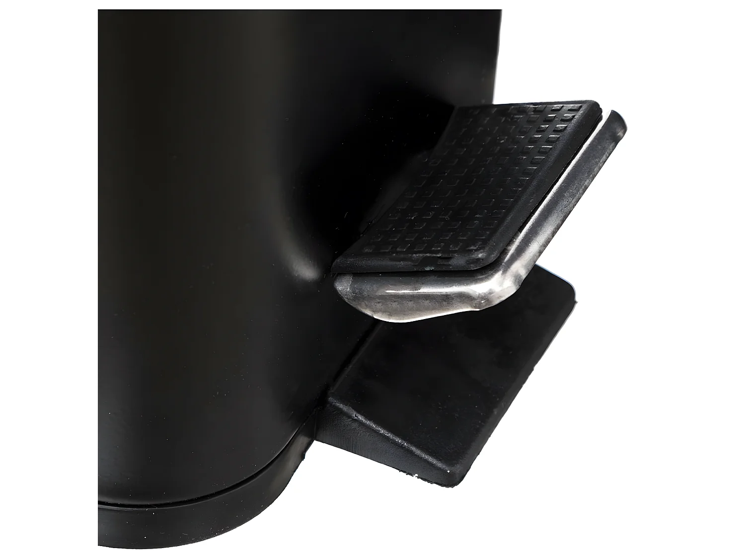 Poubelle de salle de bain à pédale en métal Noir Soft Close 5 L