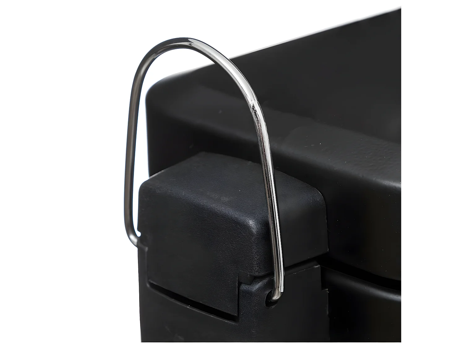 Poubelle de salle de bain à pédale en métal Noir Soft Close 5 L