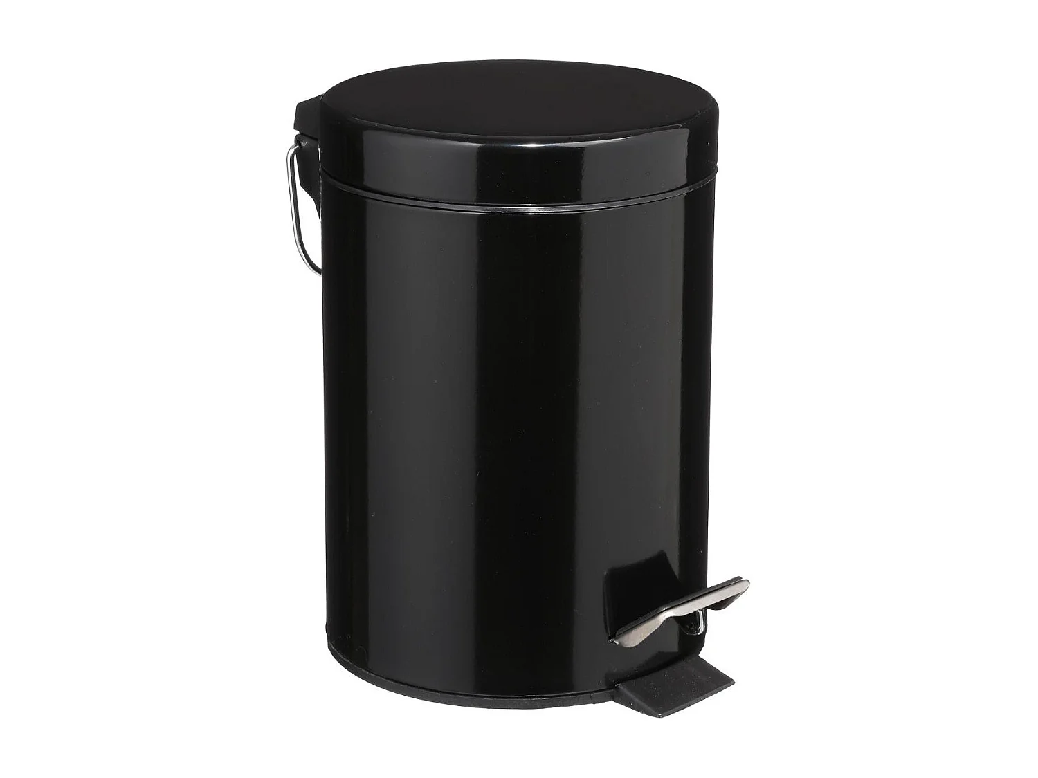 Badkamer Prullenbak van Zwart Metaal 3L met Pedaal