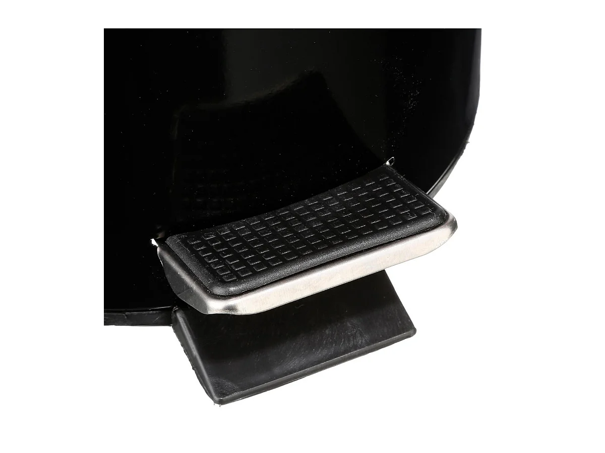 Caixote do Lixo de Casa de Banho em Metal Preto 3L com Pedal