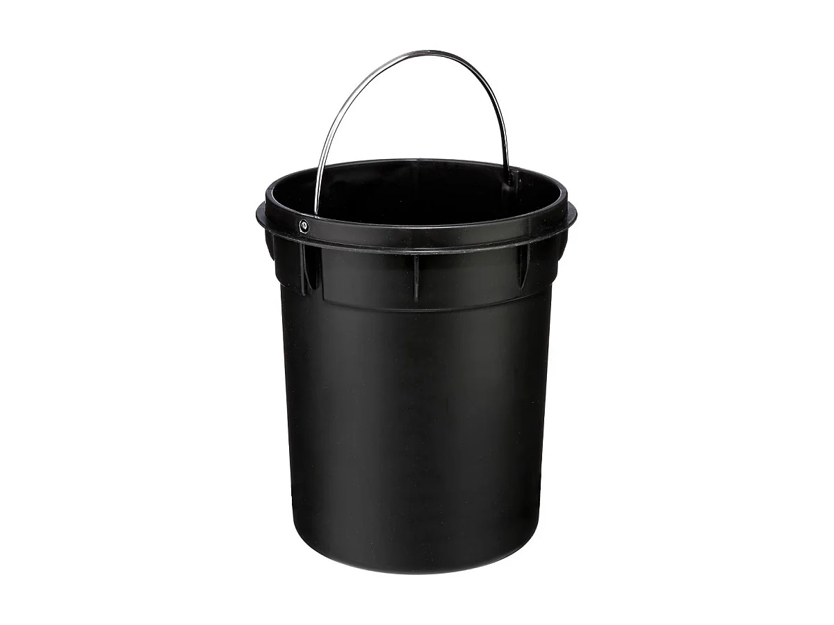 Caixote do Lixo de Casa de Banho em Metal Preto 3L com Pedal