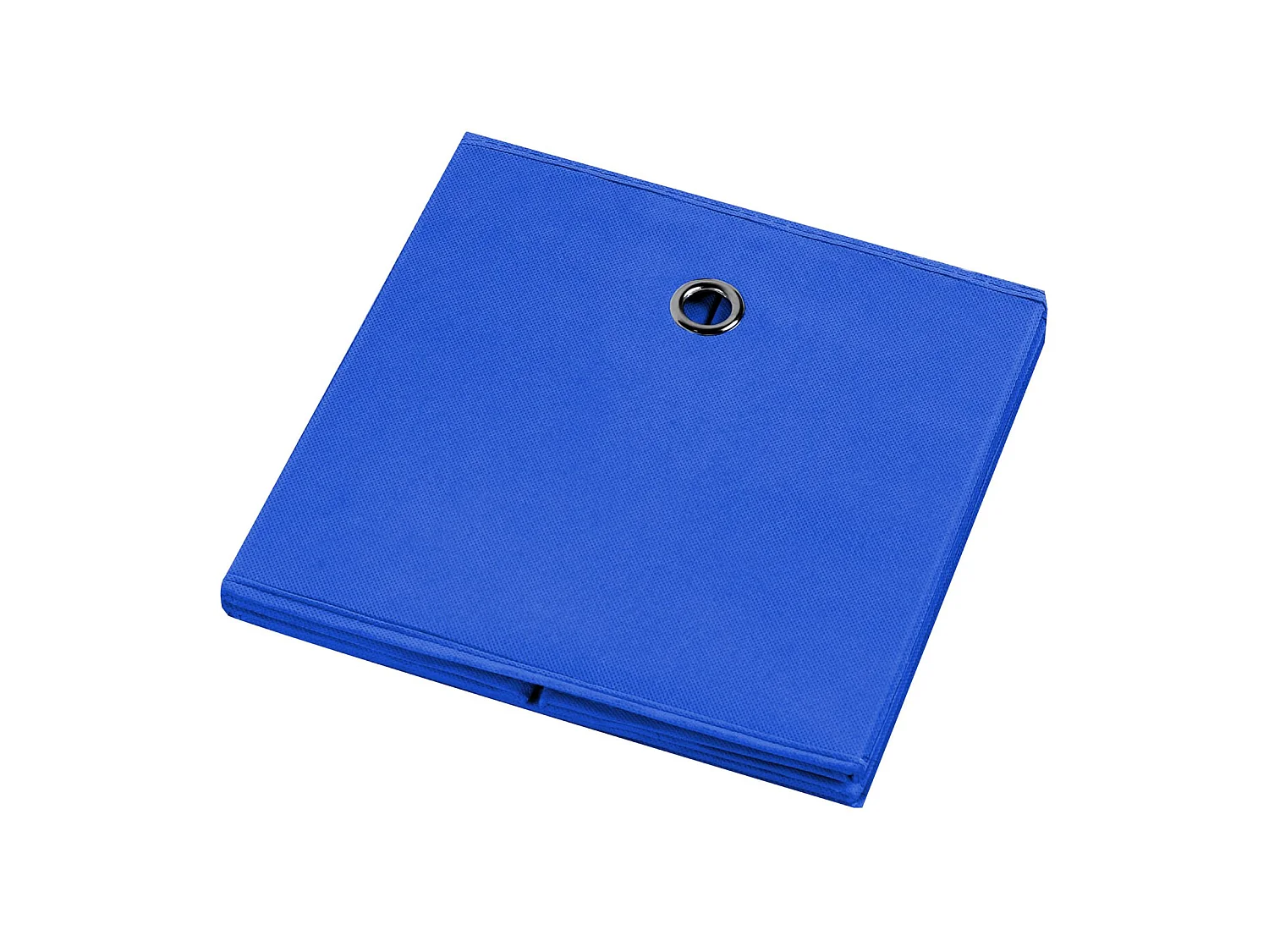 Lot de 2 boites en tissu bleu ELA boîte de rangement ouverte avec poignée dim 27 x 27 x 27 cm, pour linge jouets vêtements