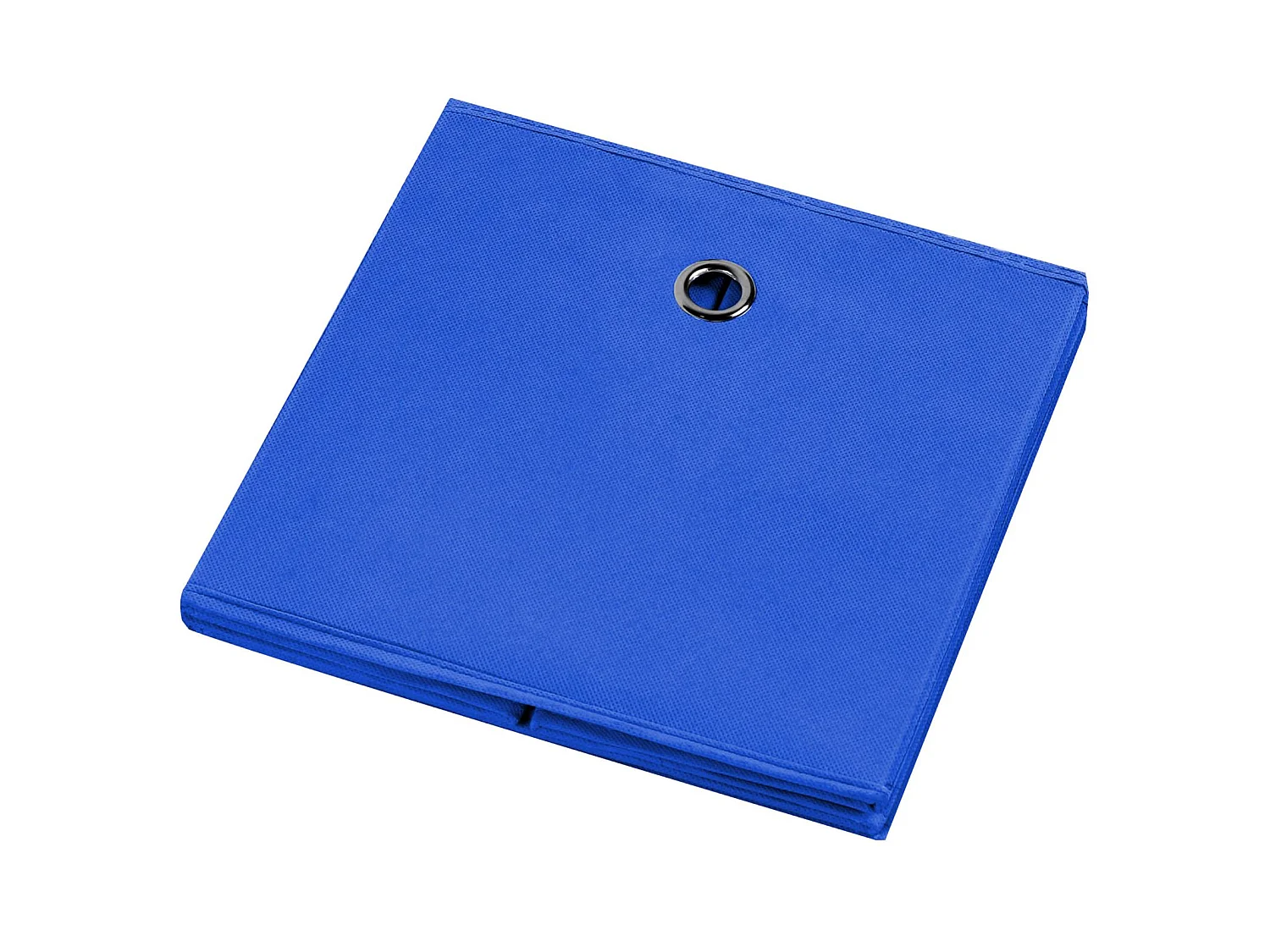 Lot de 2 boites en tissu bleu ELA boîte de rangement ouverte avec poignée dim 27 x 27 x 27 cm, pour linge jouets vêtements