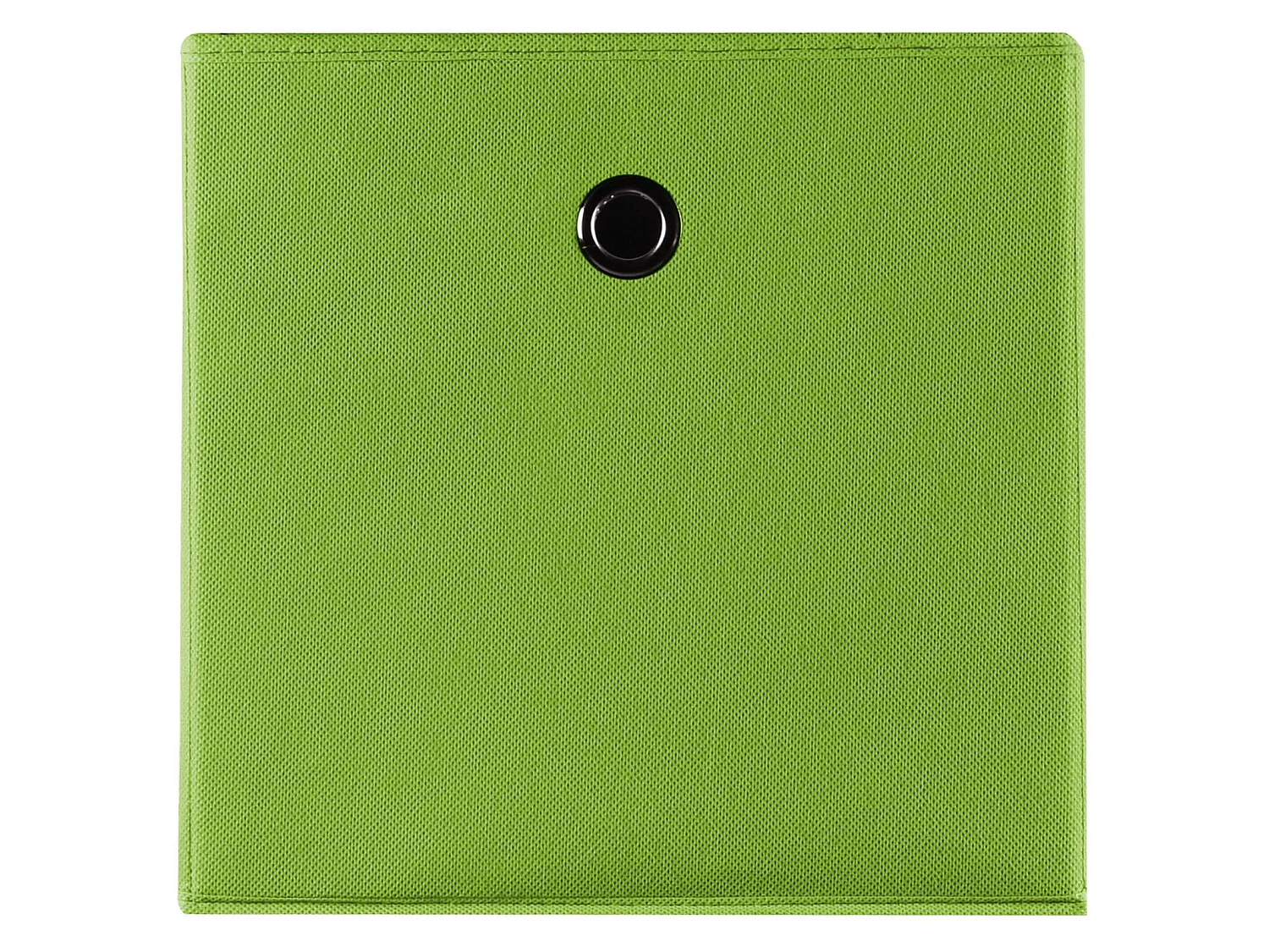 Lot de 2 boites en tissu vert ELA boîte de rangement ouverte avec poignée dim 27 x 27 x 27 cm, pour linge jouets vêtements