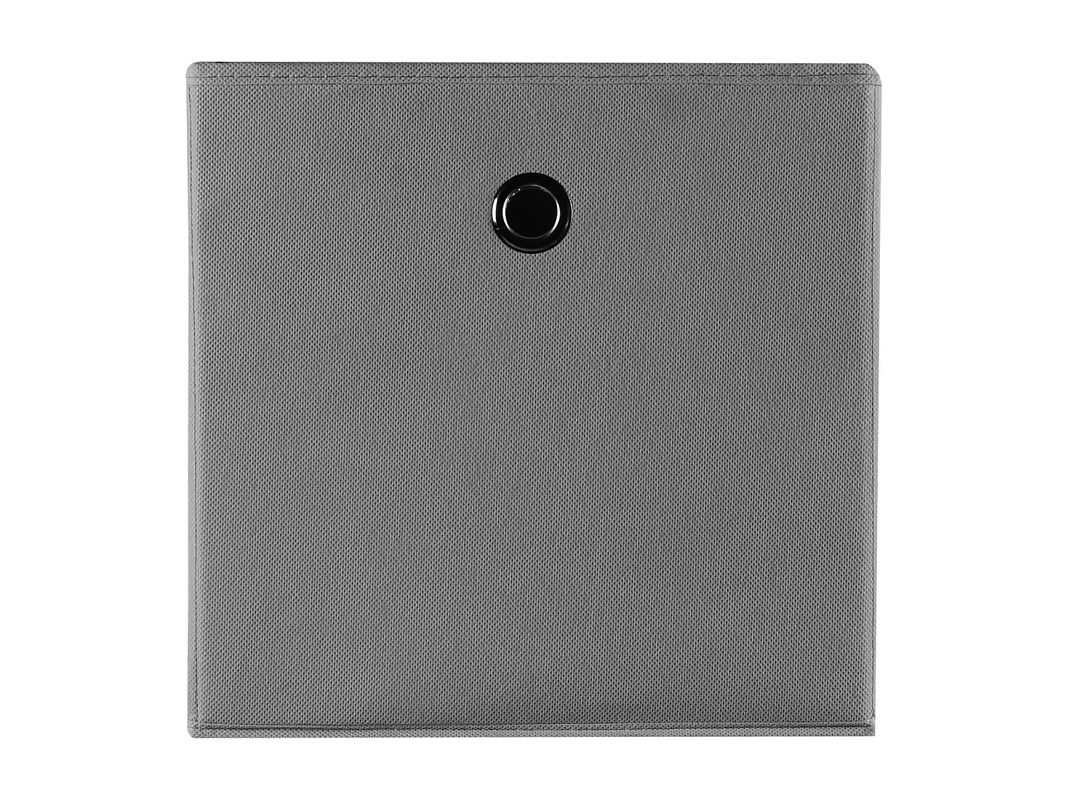 Lot de 2 boites en tissu gris ELA boîte de rangement ouverte avec poignée dim 27 x 27 x 27 cm, pour linge jouets vêtements