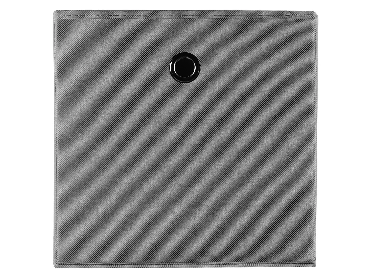 Lot de 2 boites en tissu gris ELA boîte de rangement ouverte avec poignée dim 27 x 27 x 27 cm, pour linge jouets vêtements