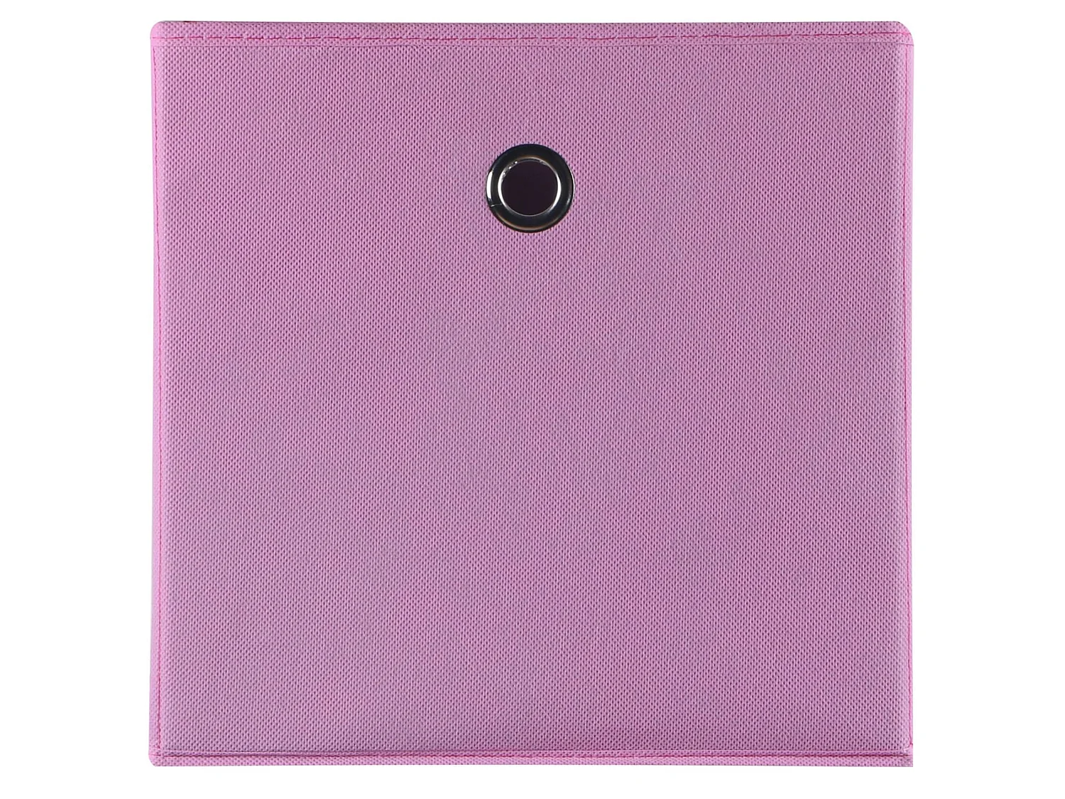 Lot de 2 boites en tissu rose ELA boîte de rangement ouverte avec poignée dim 27 x 27 x 27 cm, pour linge jouets vêtements
