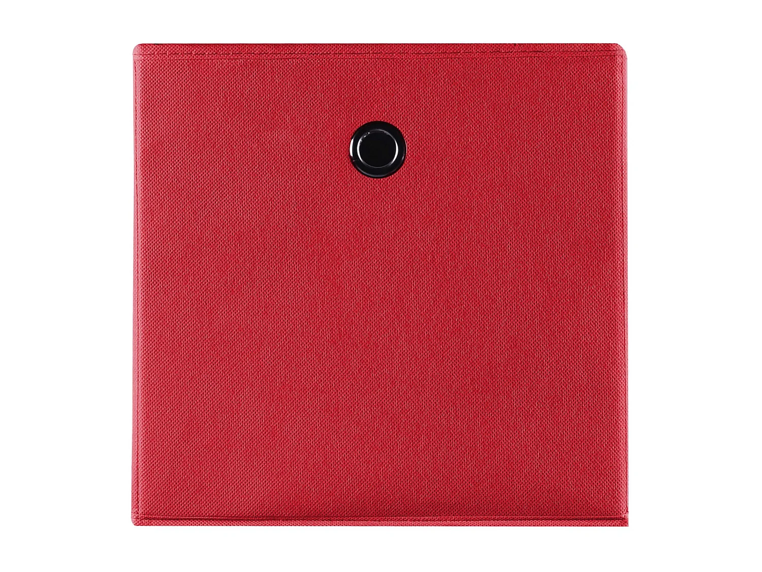 Lot de 2 boites en tissu rouge ELA boîte de rangement ouverte avec poignée dim 27 x 27 x 27 cm, pour linge jouets vêtements