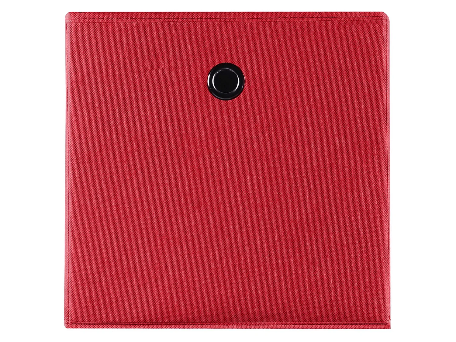 Lot de 2 boites en tissu rouge ELA boîte de rangement ouverte avec poignée dim 27 x 27 x 27 cm, pour linge jouets vêtements