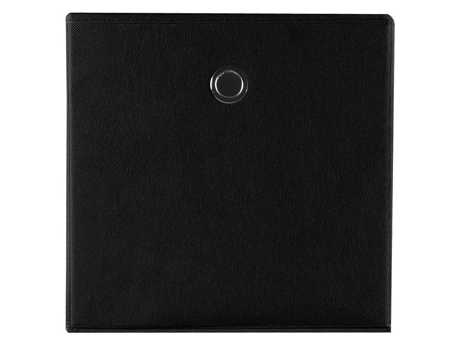 Lot de 2 boites en tissu noir ELA boîte de rangement ouverte avec poignée dim 27 x 27 x 27 cm, pour linge jouets vêtements