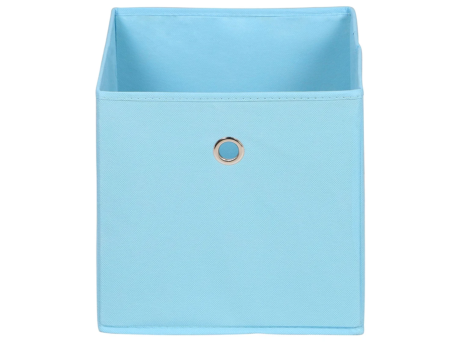 Lot de 2 boites en tissu bleu clair ELA boîte de rangement ouverte avec poignée dim 27 x 27 x 27 cm, pour linge jouets vêtements