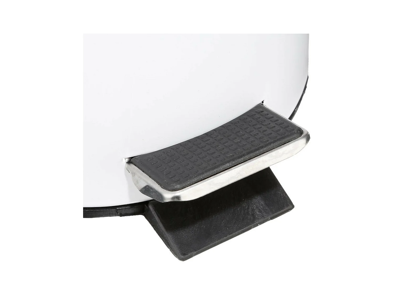 Poubelle de salle de bain en métal Blanc 3 L