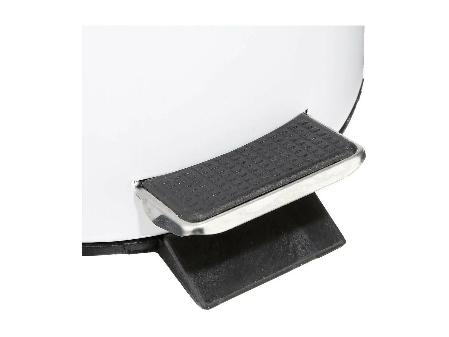 Poubelle de salle de bain en métal Blanc 3 L