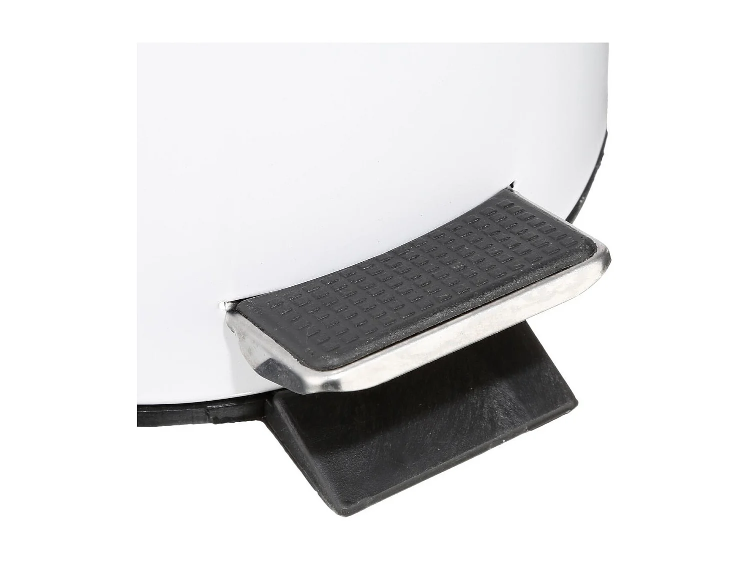 Poubelle de salle de bain en métal Blanc 3 L