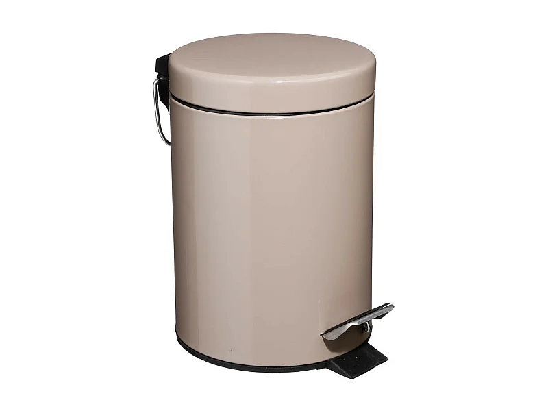 Poubelle de salle de bain en métal Taupe 3 L