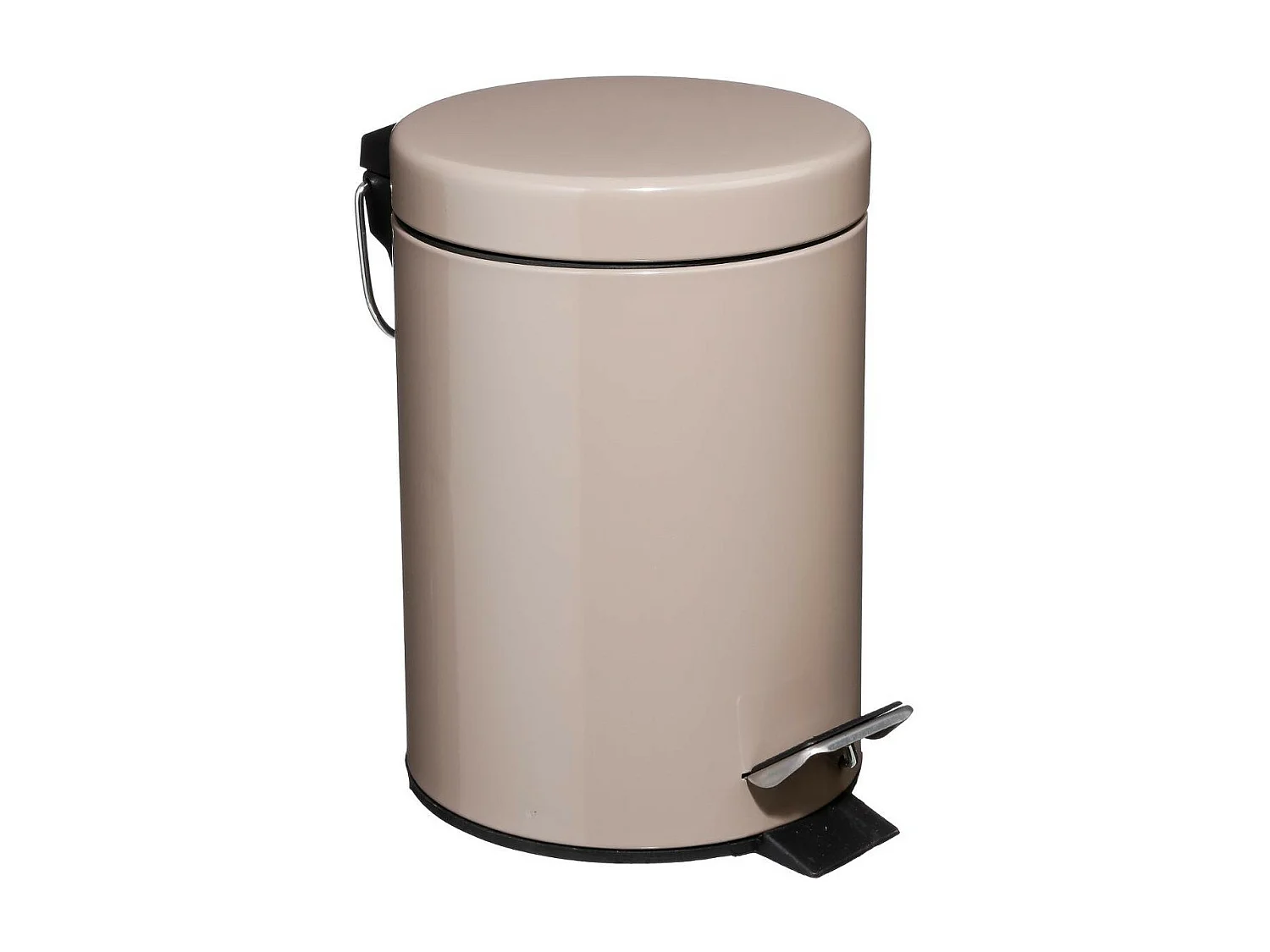 Poubelle de salle de bain en métal Taupe 3 L