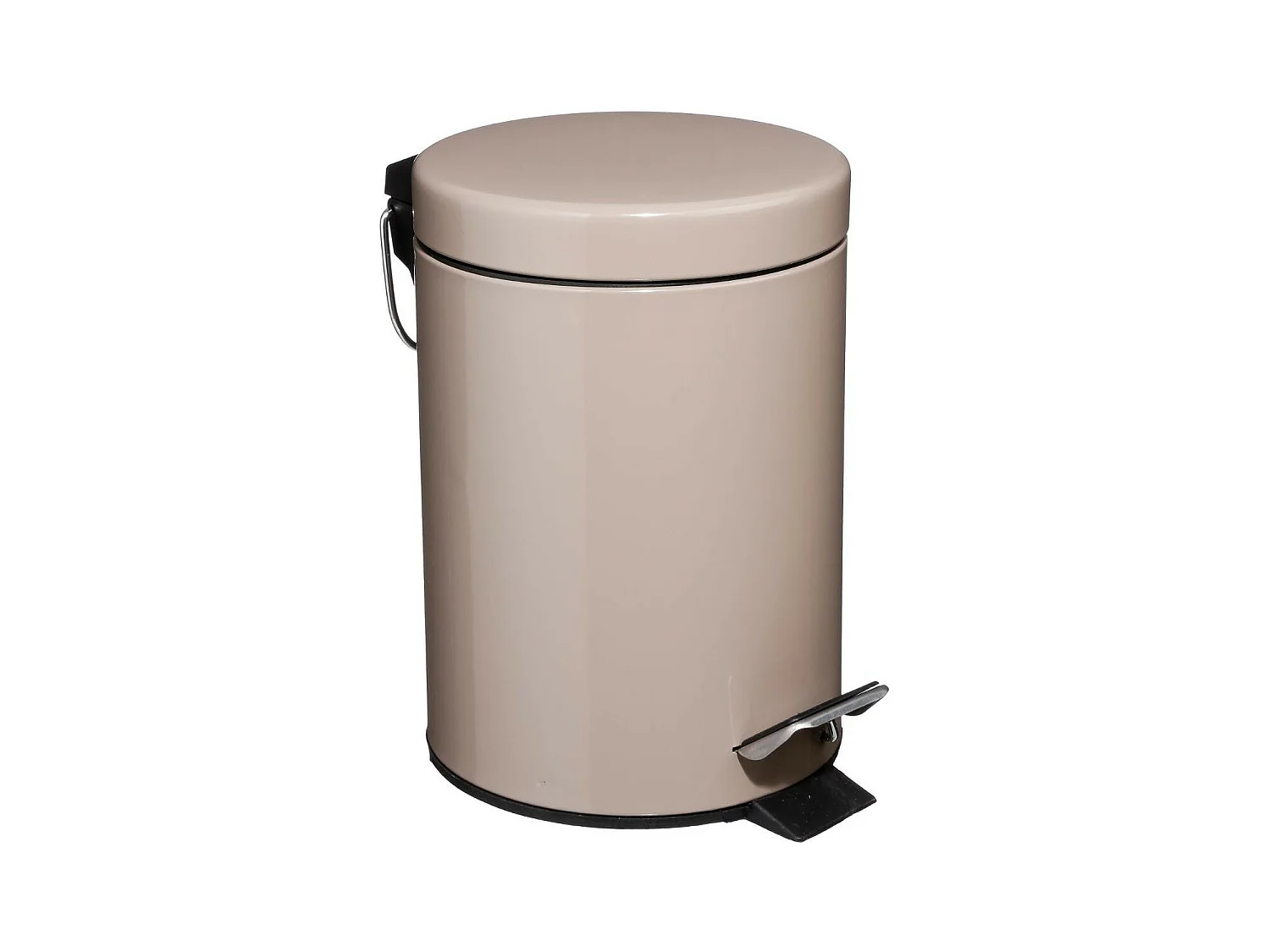 Poubelle de salle de bain en métal Taupe 3 L
