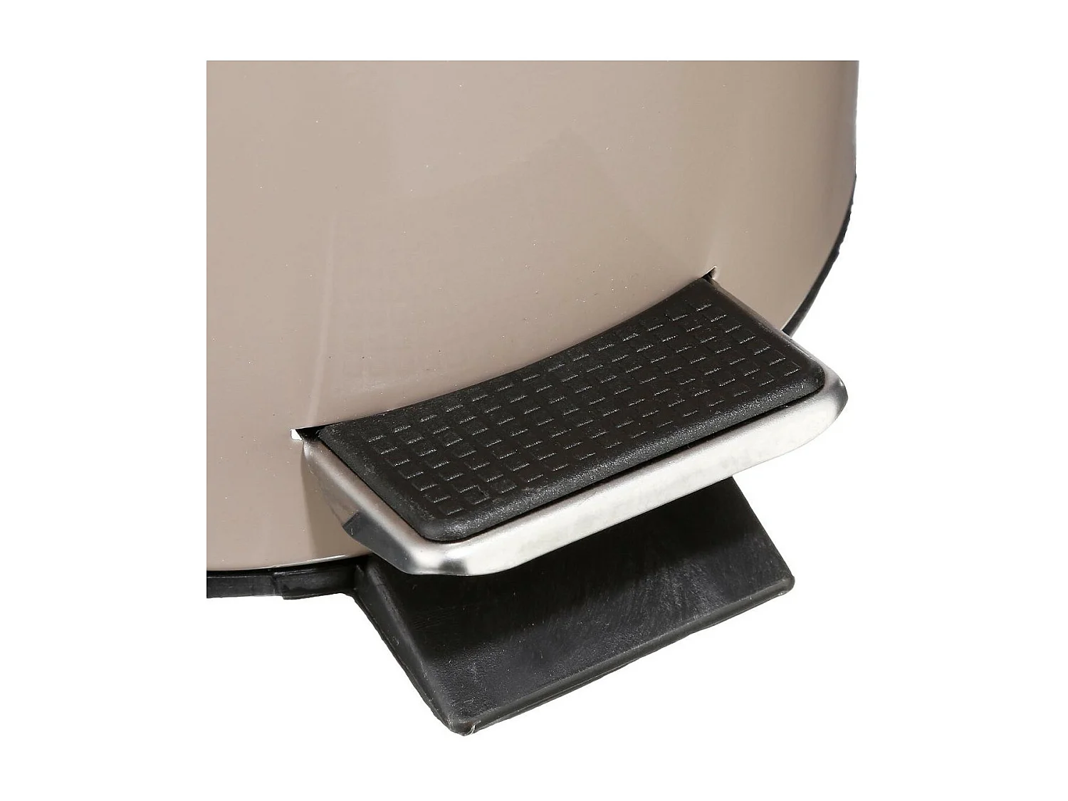 Poubelle de salle de bain en métal Taupe 3 L