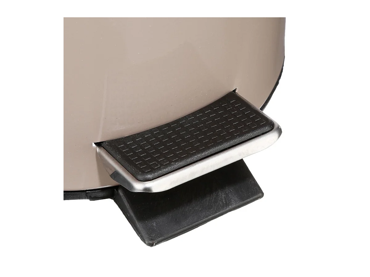 Poubelle de salle de bain en métal Taupe 3 L