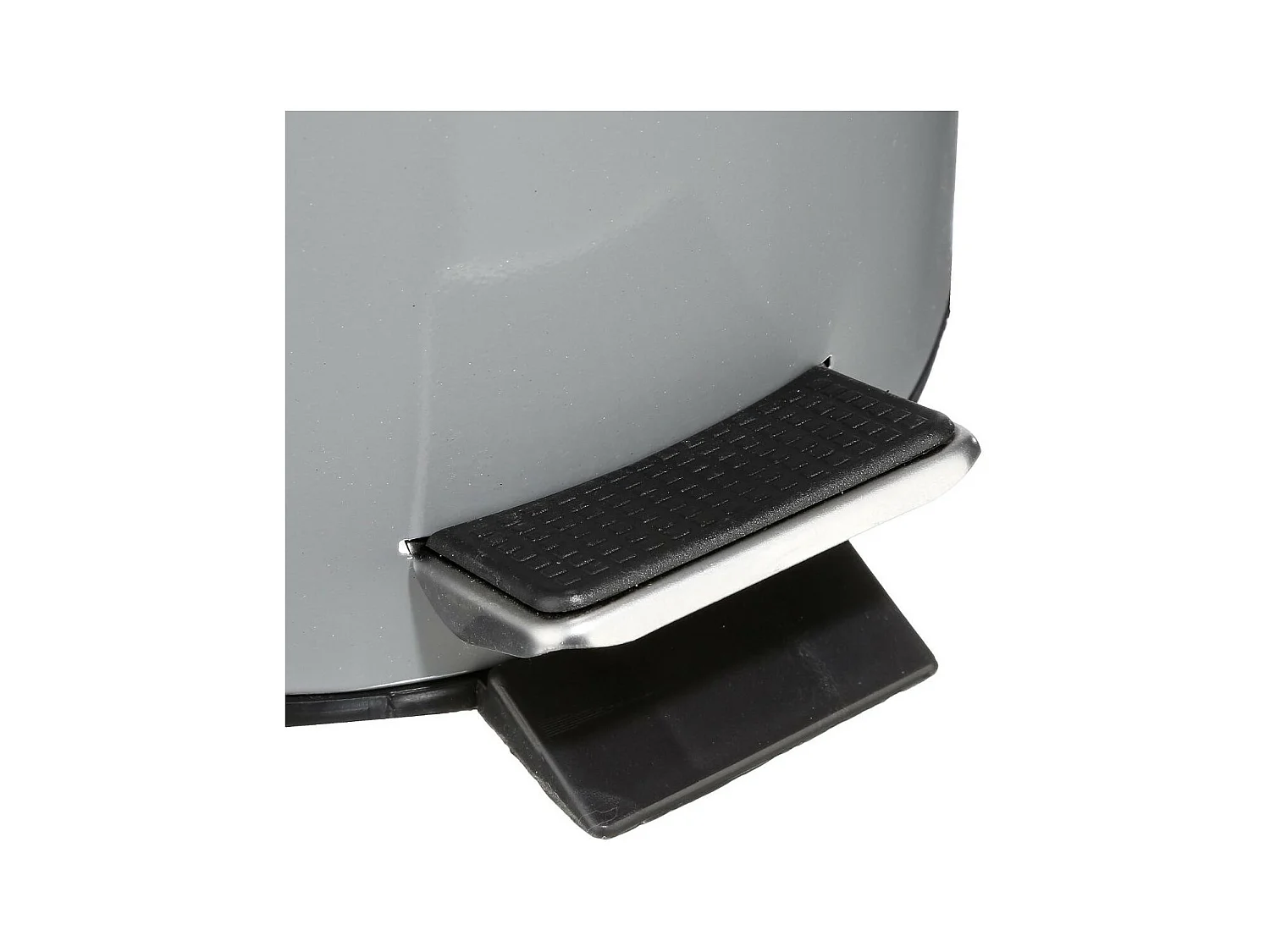 Poubelle de salle de bain en métal Gris 3 L