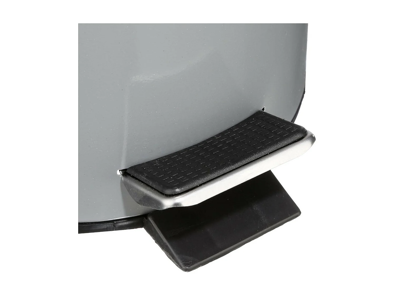 Poubelle de salle de bain en métal Gris 3 L