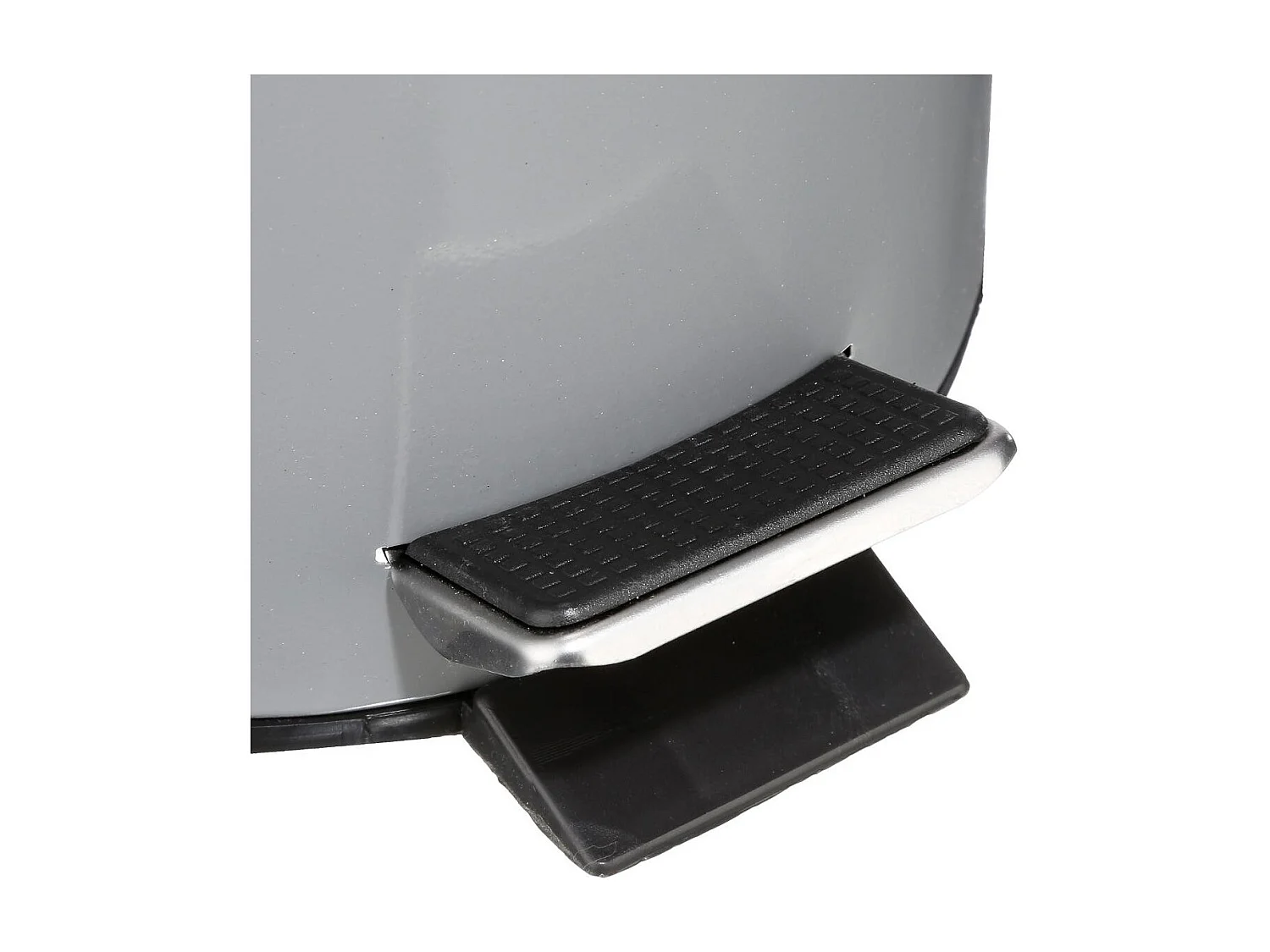 Badmülleimer aus Grauem Metall 3L - Pedal und Herausnehmbarer Eimer