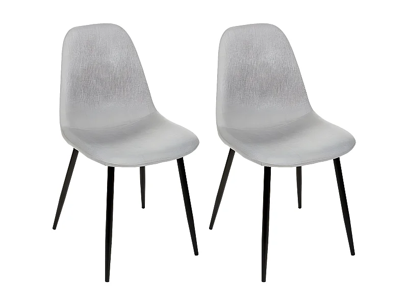 Lot de 4 Chaises Design "Nokas" 85cm Gris