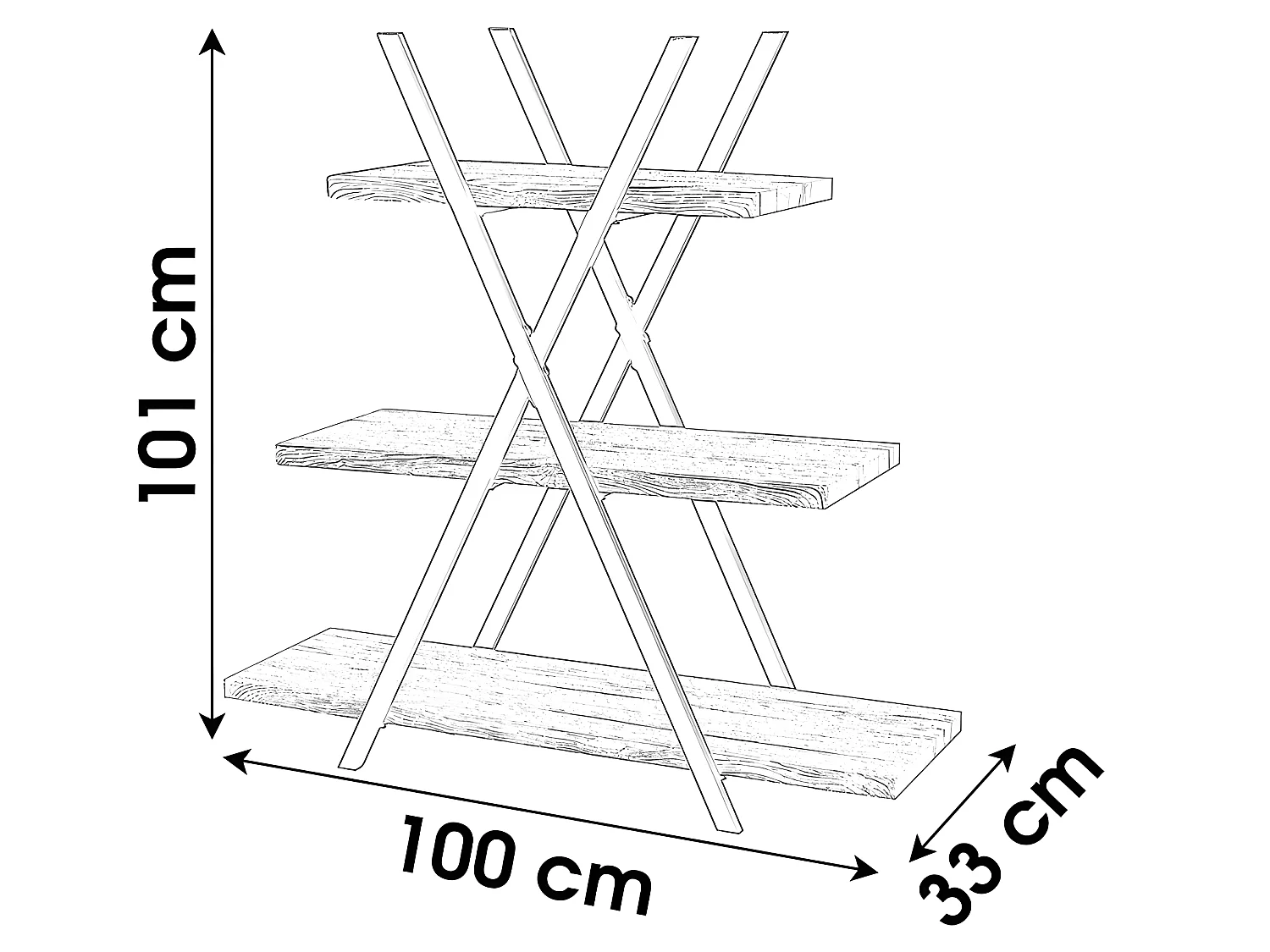 Etagère pyramide 3 étages Dock