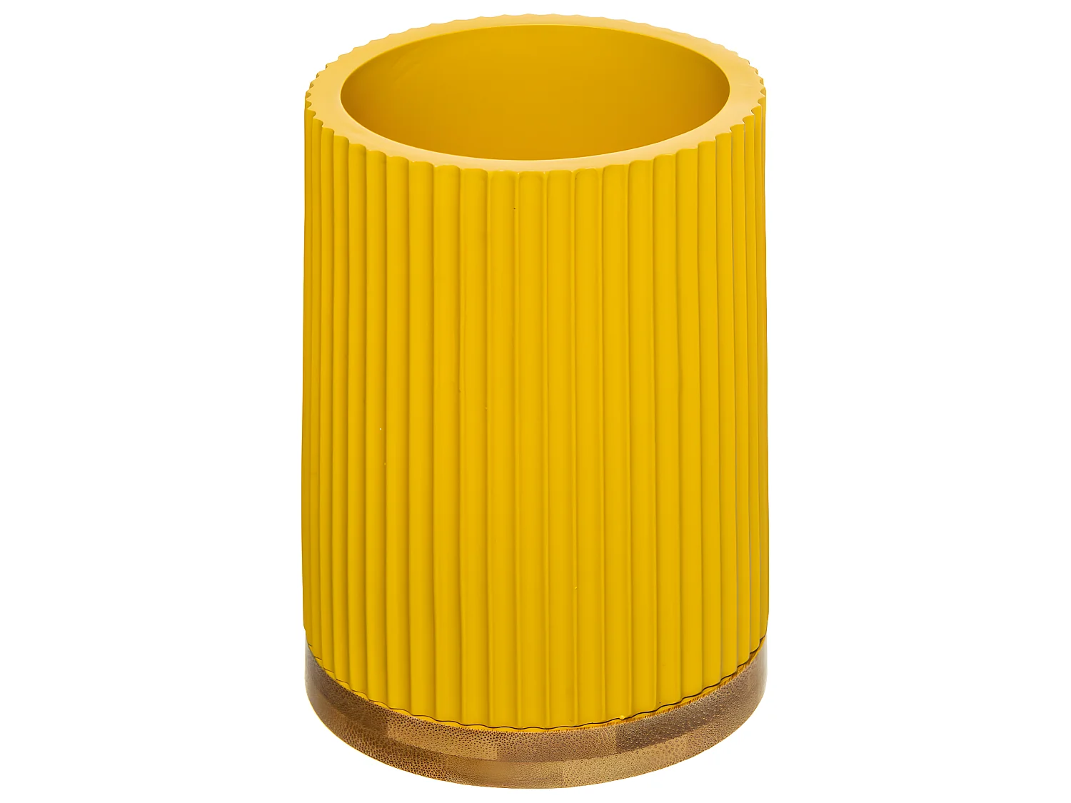 Brosse WC avec support en résine Jaune moutarde