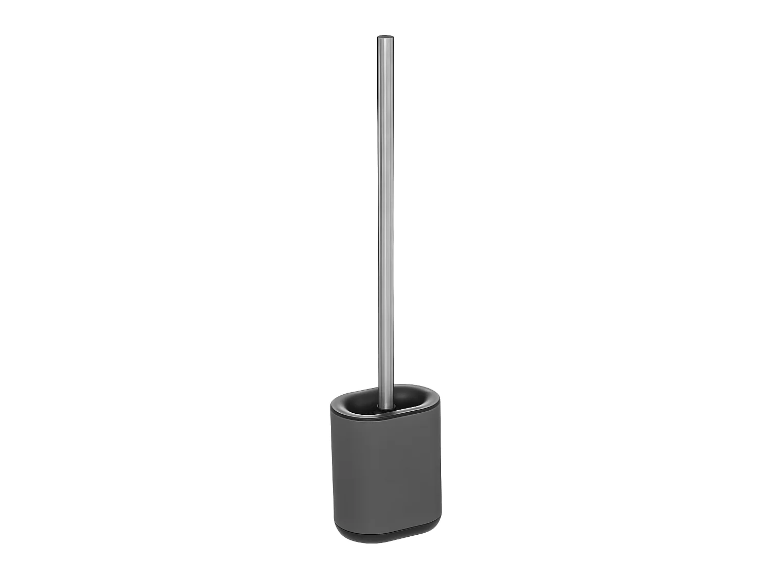Brosse WC avec support en métal Gris