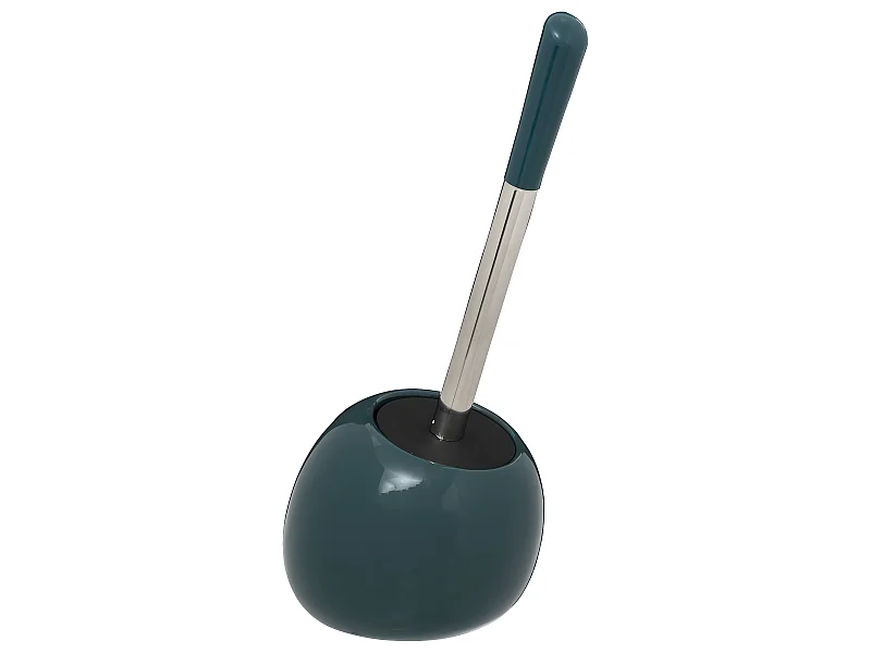 Brosse WC avec support en céramique Bleu pétrole