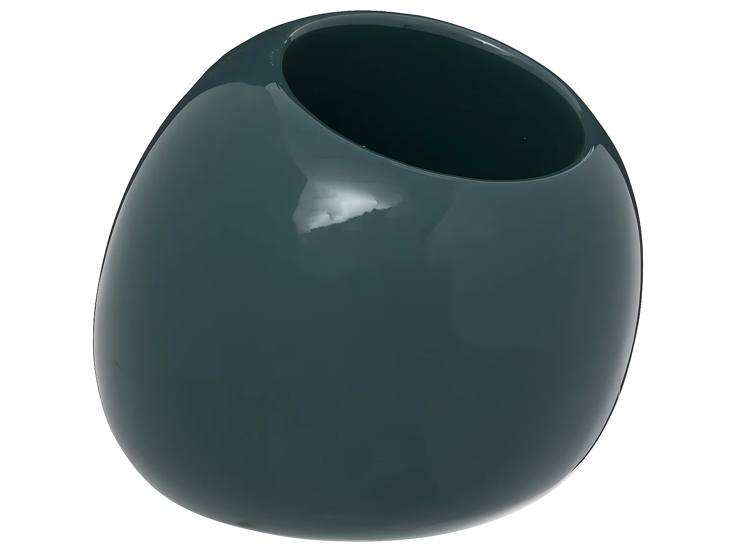 Brosse WC avec support en céramique Bleu pétrole