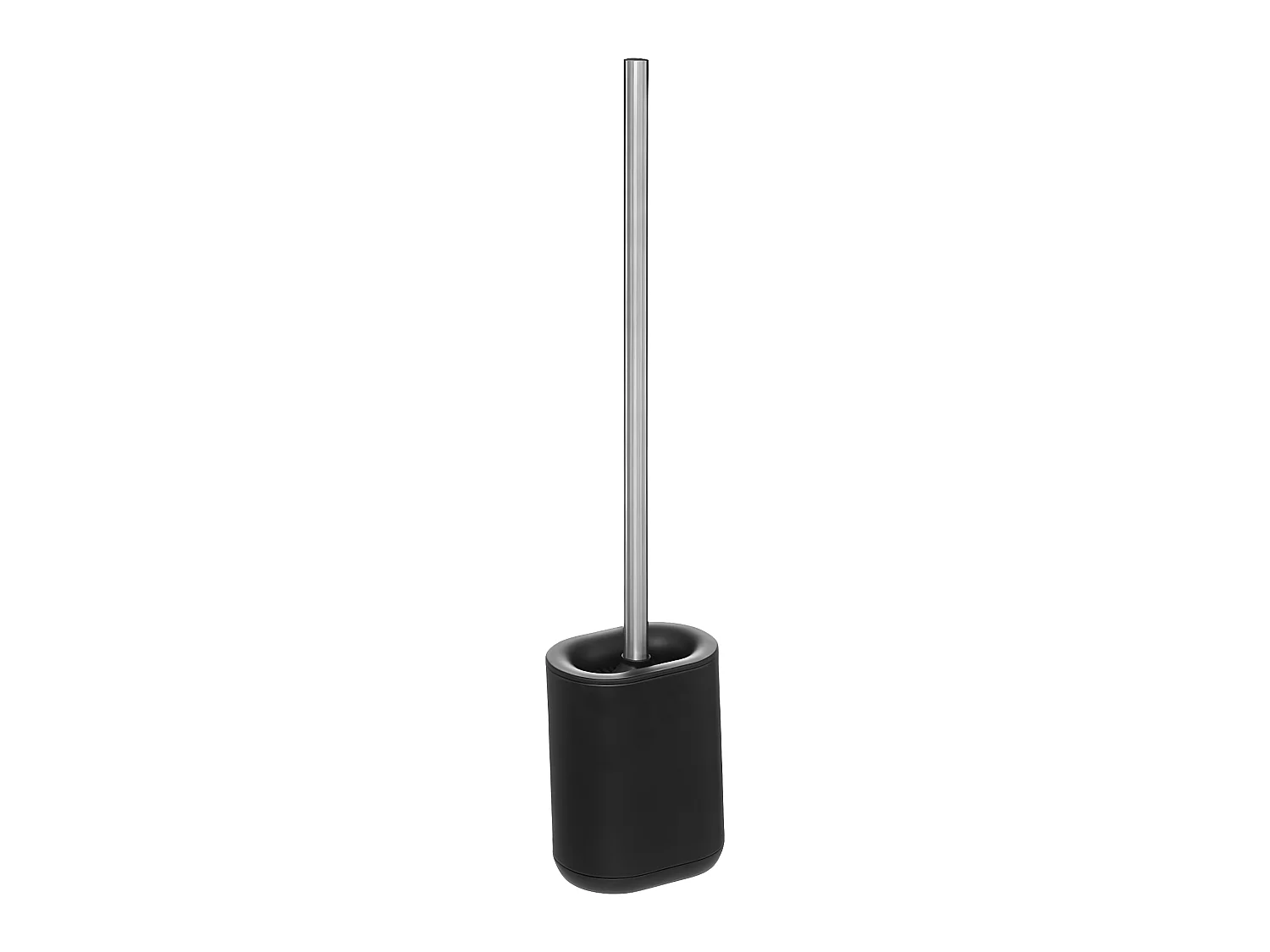 Brosse WC avec support en métal Noir