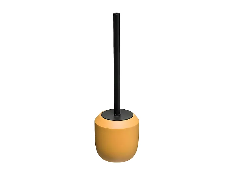 Brosse WC avec support en résine Jaune mat
