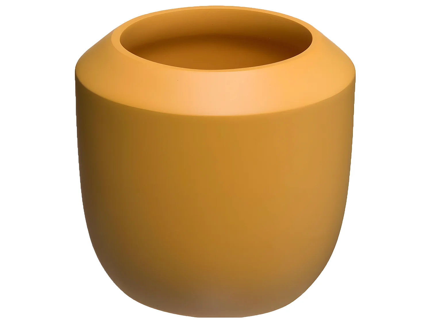 Brosse WC avec support en résine Jaune mat